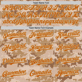 Custom Camo USA Flag Texas Orange Vegas Gold-Brown Stars & Stripes Raglan Sleeves Salute To Service Authentic Baseball Jersey