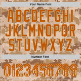 Custom Camo USA Flag Texas Orange Vegas Gold-Brown Stars & Stripes Raglan Sleeves Salute To Service Authentic Baseball Jersey