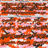 Custom Camo USA Flag Black-Orange Stars & Stripes Raglan Sleeves Salute To Service Authentic Baseball Jersey