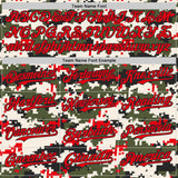 Custom Camo USA Flag Black-Fire Red Stars & Stripes Raglan Sleeves Salute To Service Authentic Baseball Jersey