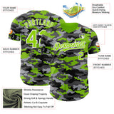 Custom Camo Neon Green-White Salute To Service Authentic Baseball Jersey