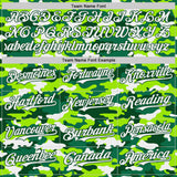 Custom Camo Green-White Salute To Service Authentic Baseball Jersey