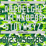 Custom Camo Green-White Salute To Service Authentic Baseball Jersey