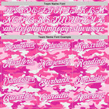 Custom Camo Deep Pink-White Salute To Service Authentic Baseball Jersey