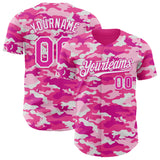 Custom Camo Deep Pink-White Salute To Service Authentic Baseball Jersey