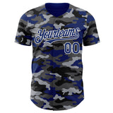 Custom Camo Royal-White Salute To Service Authentic Baseball Jersey