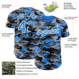 Custom Camo Electric Blue-White Salute To Service Authentic Baseball Jersey