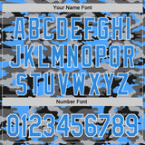 Custom Camo Electric Blue-White Salute To Service Authentic Baseball Jersey