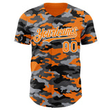 Custom Camo Bay Orange-White Salute To Service Authentic Baseball Jersey