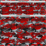 Custom Camo Red-Black Salute To Service Authentic Baseball Jersey