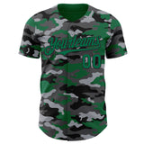 Custom Camo Kelly Green-Black Salute To Service Authentic Baseball Jersey