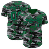 Custom Camo Kelly Green-Black Salute To Service Authentic Baseball Jersey