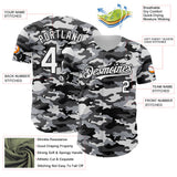 Custom Camo White-Black Salute To Service Authentic Baseball Jersey