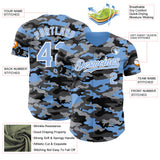 Custom Camo Light Blue-White Salute To Service Authentic Baseball Jersey