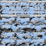 Custom Camo Light Blue-White Salute To Service Authentic Baseball Jersey
