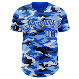 Custom Camo Thunder Blue-White Salute To Service Authentic Baseball Jersey