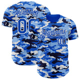 Custom Camo Thunder Blue-White Salute To Service Authentic Baseball Jersey