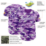 Custom Camo Purple-White Salute To Service Authentic Baseball Jersey