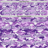 Custom Camo Purple-White Salute To Service Authentic Baseball Jersey