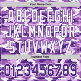 Custom Camo Purple-White Salute To Service Authentic Baseball Jersey