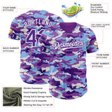 Custom Camo Purple-White Salute To Service Authentic Baseball Jersey