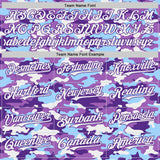 Custom Camo Purple-White Salute To Service Authentic Baseball Jersey