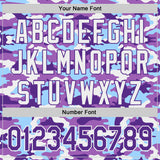 Custom Camo Purple-White Salute To Service Authentic Baseball Jersey