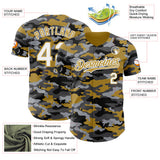Custom Camo White-Old Gold Salute To Service Authentic Baseball Jersey