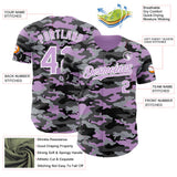 Custom Camo Light Purple-White Salute To Service Authentic Baseball Jersey