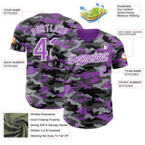 Custom Camo Medium Purple-White Salute To Service Authentic Baseball Jersey