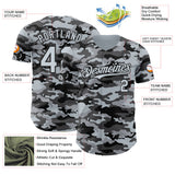 Custom Camo Silver-Black Salute To Service Authentic Baseball Jersey