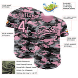 Custom Camo Light Pink-Black Salute To Service Authentic Baseball Jersey