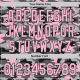 Custom Camo Light Pink-Black Salute To Service Authentic Baseball Jersey