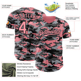 Custom Camo Medium Pink-Black Salute To Service Authentic Baseball Jersey