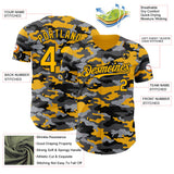 Custom Camo Gold-Black Salute To Service Authentic Baseball Jersey