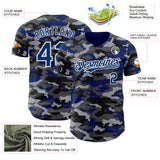 Custom Camo US Navy Blue-White Salute To Service Authentic Baseball Jersey