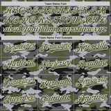Custom Camo Olive-Cream Salute To Service Authentic Baseball Jersey