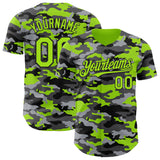 Custom Camo Neon Green-Black Salute To Service Authentic Baseball Jersey
