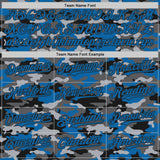 Custom Camo Blue-Black Salute To Service Authentic Baseball Jersey