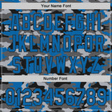 Custom Camo Blue-Black Salute To Service Authentic Baseball Jersey