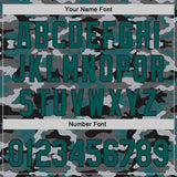 Custom Camo Midnight Green-Black Salute To Service Authentic Baseball Jersey