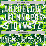 Custom Stitched Camo Green White-Neon Green Salute To Service Pullover Sweatshirt Hoodie