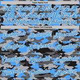 Custom Stitched Camo Powder Blue-White Salute To Service Pullover Sweatshirt Hoodie
