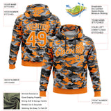 Custom Stitched Camo Bay Orange-White Salute To Service Pullover Sweatshirt Hoodie