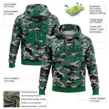 Custom Stitched Camo Kelly Green-Black Salute To Service Pullover Sweatshirt Hoodie