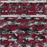 Custom Stitched Camo Crimson-Black Salute To Service Pullover Sweatshirt Hoodie