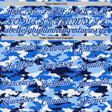 Custom Stitched Camo Thunder Blue-White Salute To Service Pullover Sweatshirt Hoodie