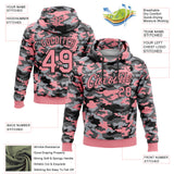 Custom Stitched Camo Medium Pink-Black Salute To Service Pullover Sweatshirt Hoodie