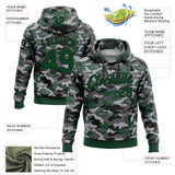 Custom Stitched Camo Green-Black Salute To Service Pullover Sweatshirt Hoodie