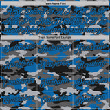 Custom Stitched Camo Blue-Black Salute To Service Pullover Sweatshirt Hoodie